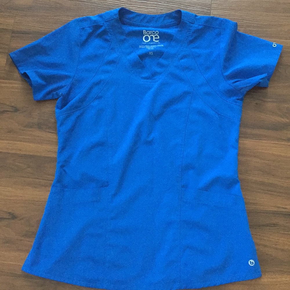Royal blue barco one scrub top